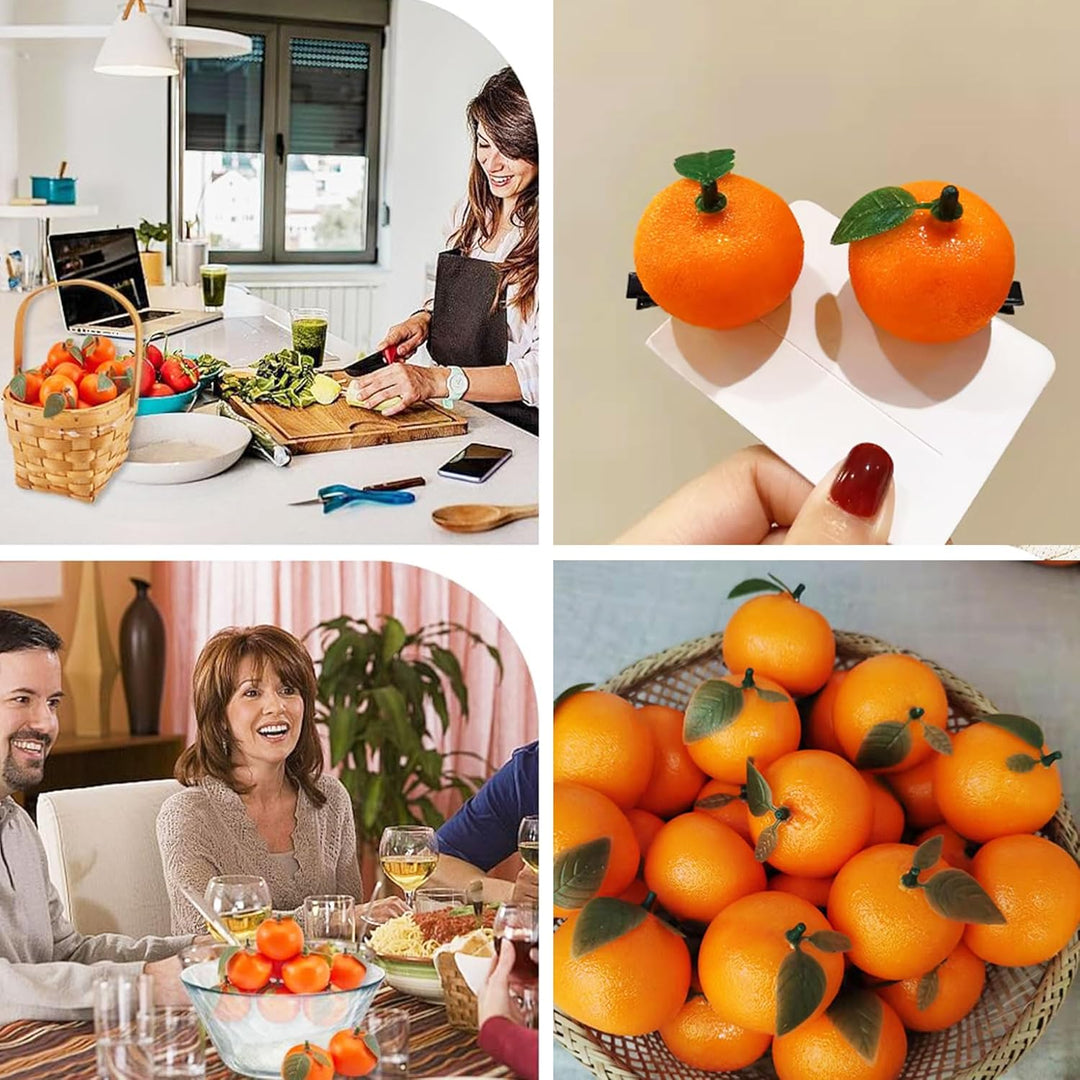 10 Stück realistische künstliche Zitrusfrüchte mit Blättern Simuliertes Orange Künstliche Orangen Si