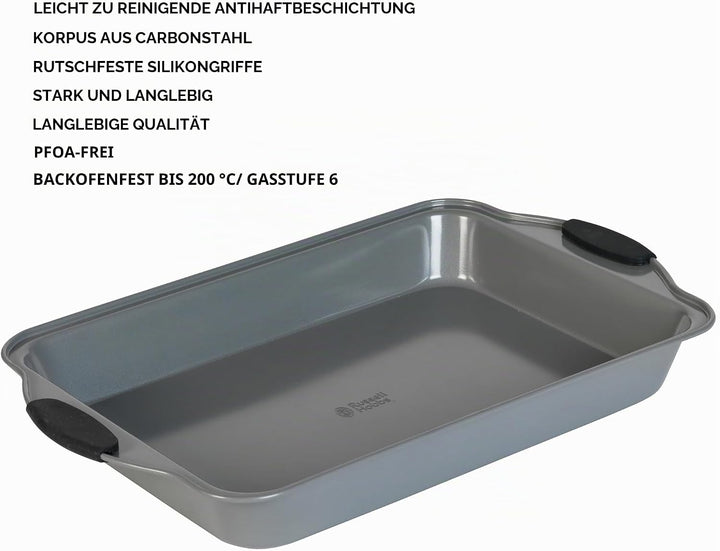Russell Hobbs Backblech 40-cm-Bräter Backblech, Backform, Backofenform, Kuchenform mit Antihaftbesch