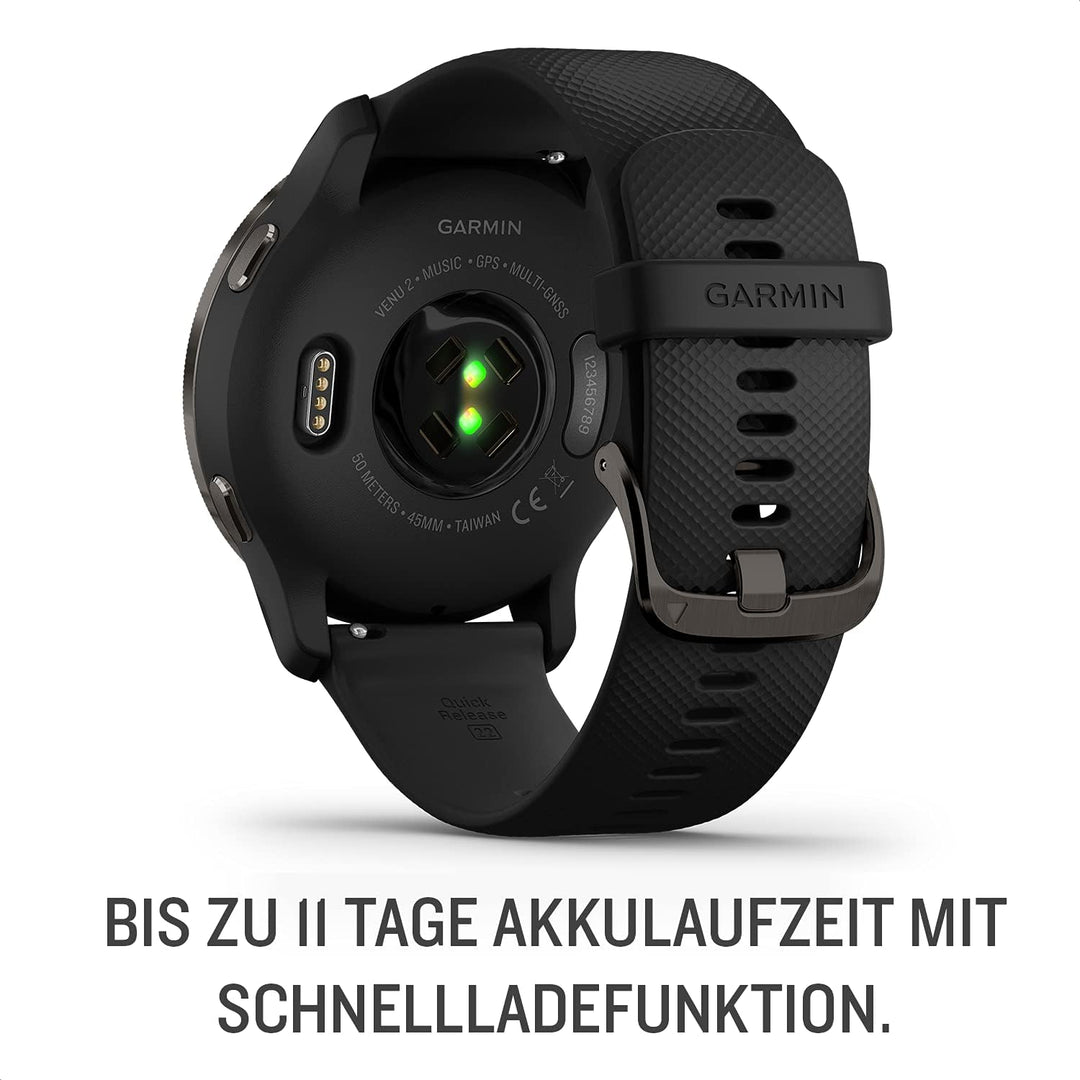 Garmin Venu 2 – GPS-Fitness-Smartwatch mit ultrascharfem 1,3“ AMOLED-Touchdisplay, umfassenden und G