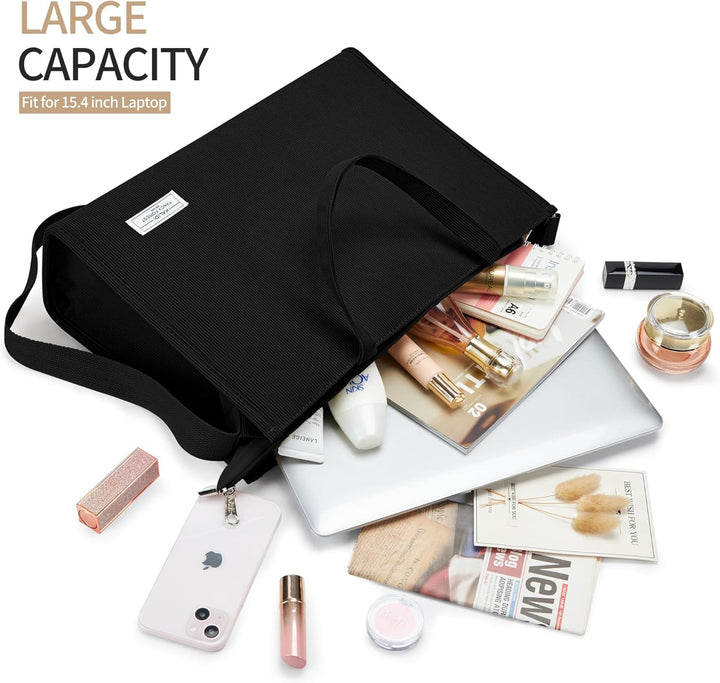 KALIDI Cord Tasche Umhängetasche Damen mit Reissverschluss, Handtasche Schultertasche Shopper für Sc