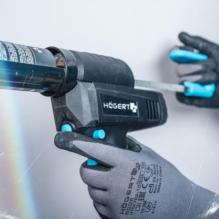 HÖGERT TECHNIK Akku-Kartuschenpresse 18V, 2500 N Auspresskraft, Tropfstopp-System, 300 ml Kapazität,