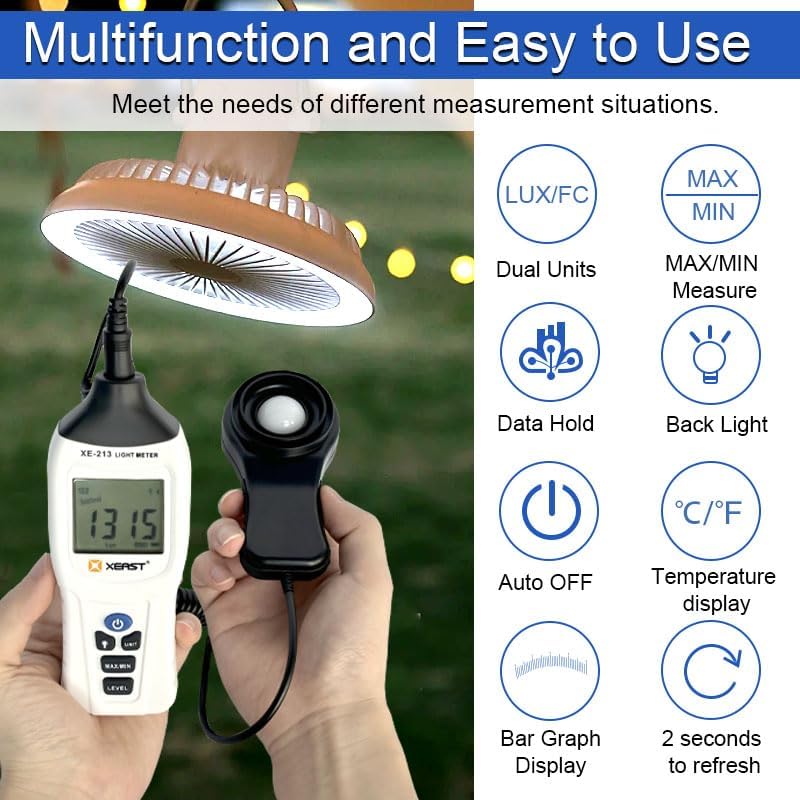 New Digital Luxmeter Tragbare Belichtungsmesser Fotografie 400K Lux Tester LCD Flash Photo, Fotometr