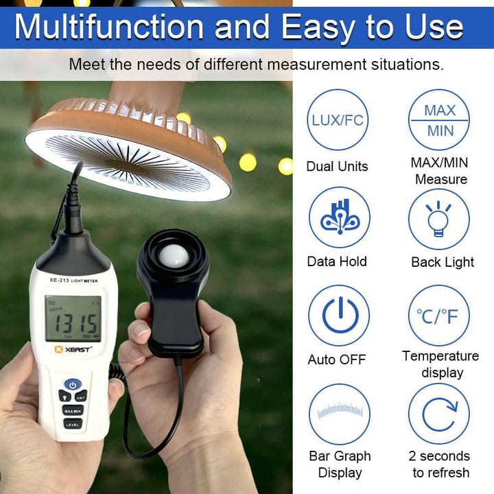 New Digital Luxmeter Tragbare Belichtungsmesser Fotografie 400K Lux Tester LCD Flash Photo, Fotometr