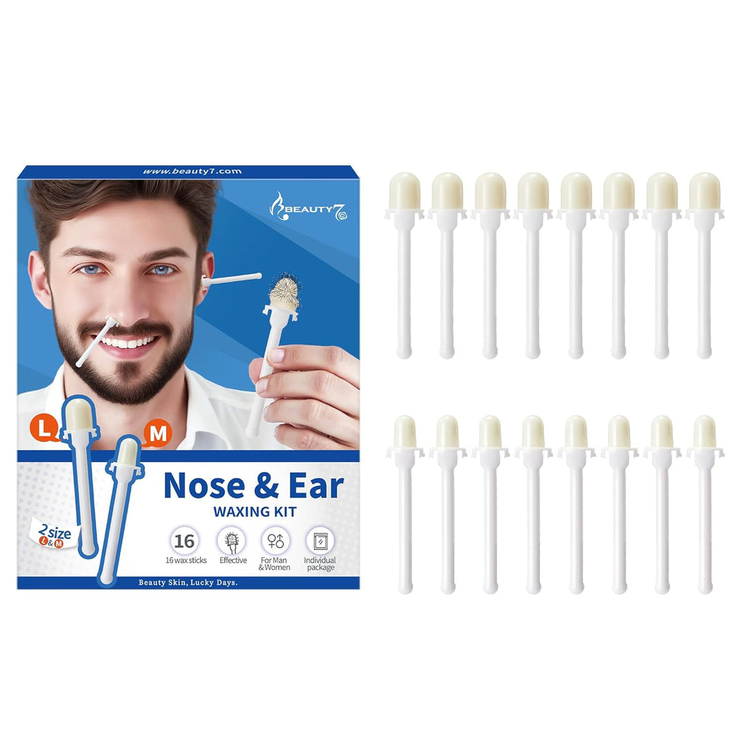 Beauty7 16 gebrauchsfertige Wachsstäbchen Nasen- und Ohrenhaarentfernung Schmerzfrei Nasenwachs Nase