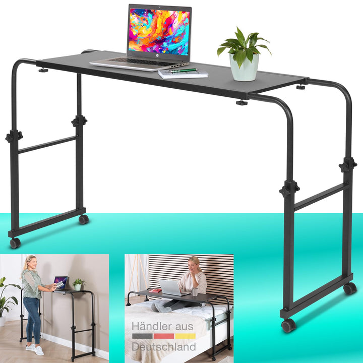 ELONEO maxVitalis Über-Betttisch auf Rollen höhenverstellbar/breitenverstellbar, Overbed Table, Mobi