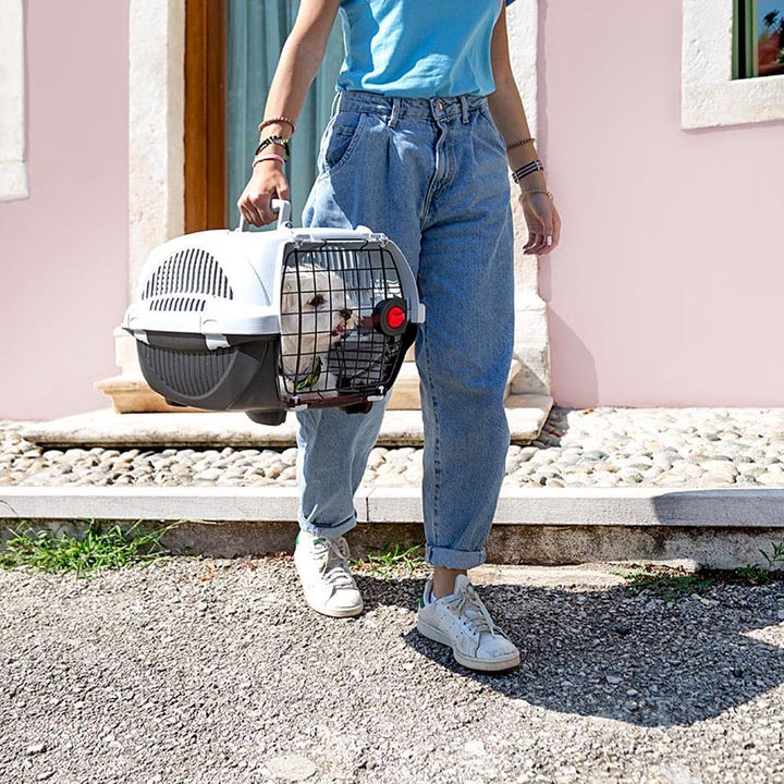 Ferplast Transportbox für Haustiere Hundebox für kleine Hunde und Katzen Atlas deluxe 10 Open, Trans