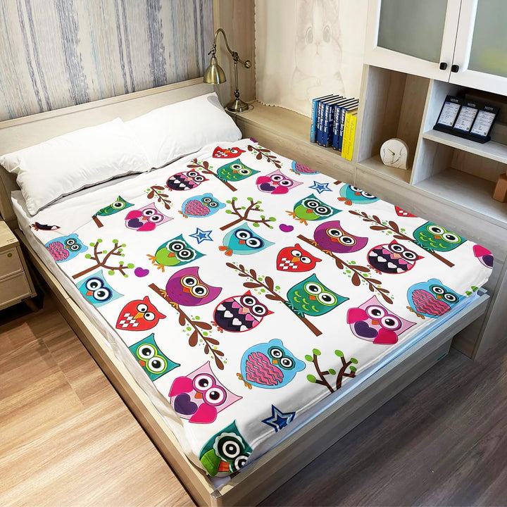 YISUMEI Decke Eule Kuscheldecken Weich Flanell Fleecedecke Bettüberwurf(150x200cm) 150 x 200 cm, 150