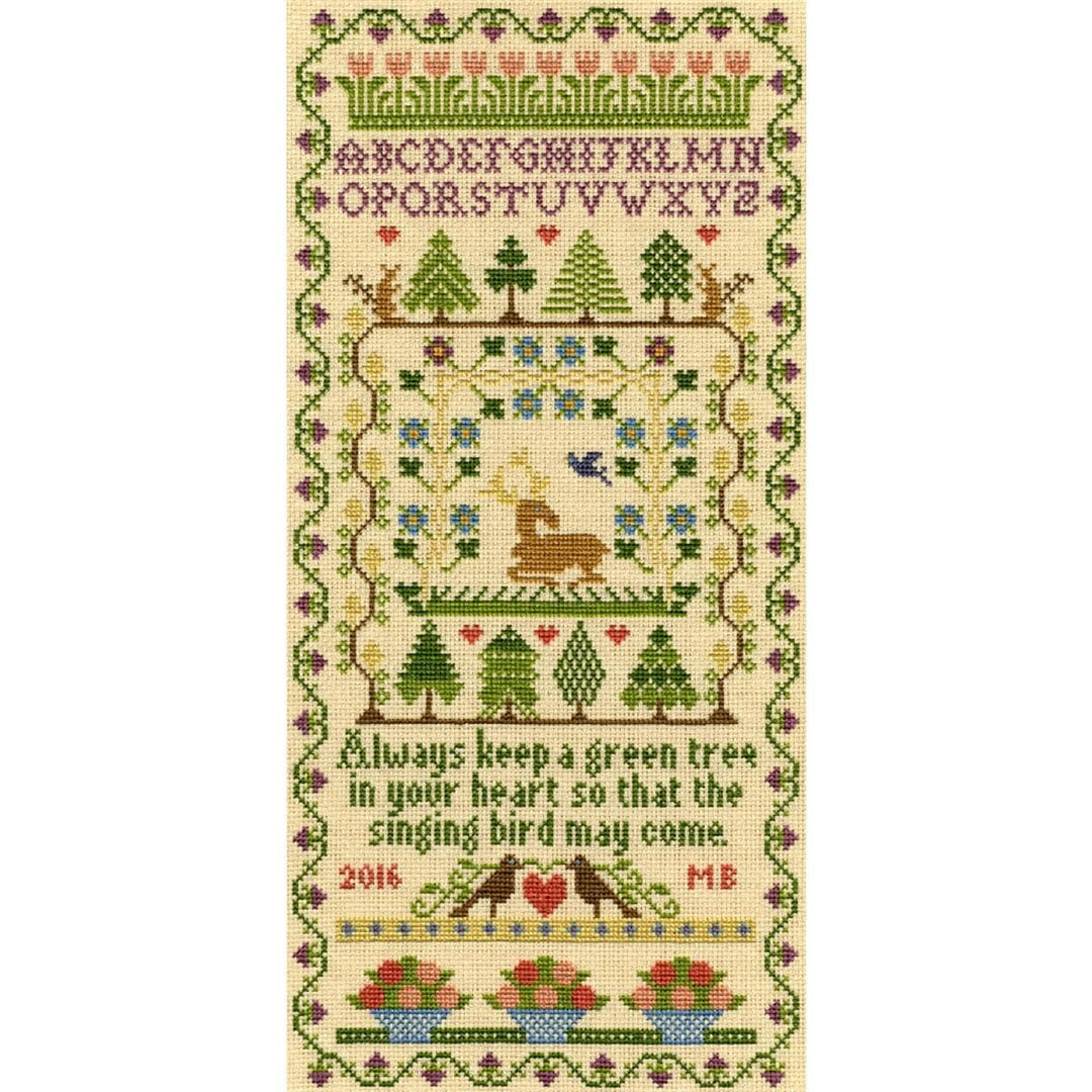 Bothy Threads Kreuzstich-Set Grüner Baum, 18x36cm, XS2, Zählmuster