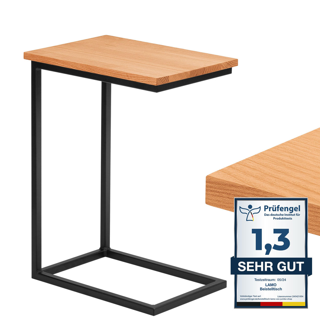 LAMO Manufaktur Beistelltisch | Laptoptisch | Sofatisch | mobiler Kaffeetisch | Nachttisch | 45x30x6