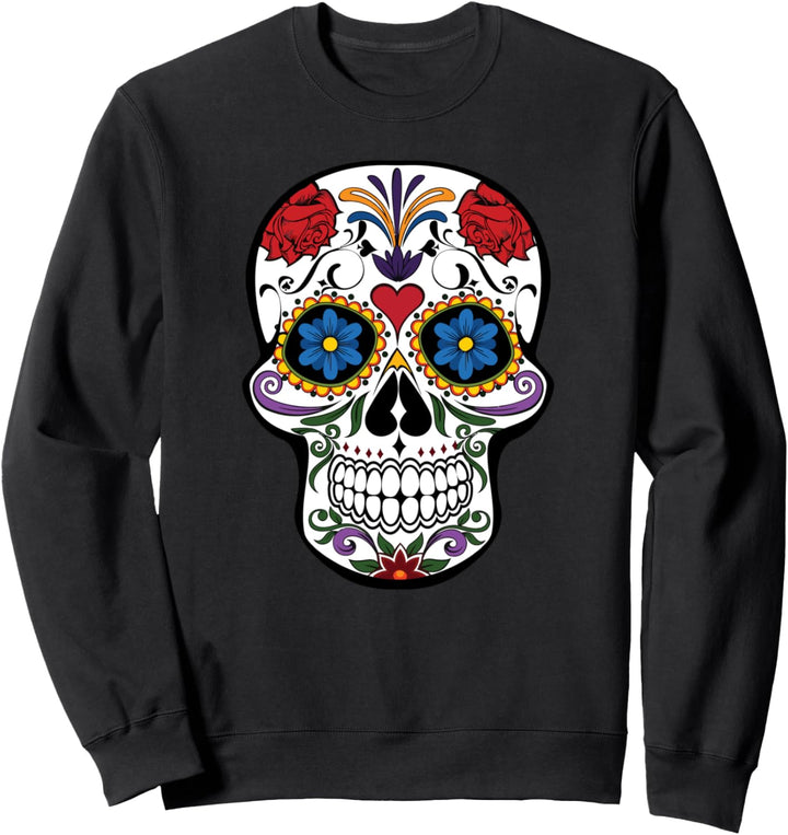 Tag der Toten Zucker Totenkopf Dia de los Muertos Sweatshirt