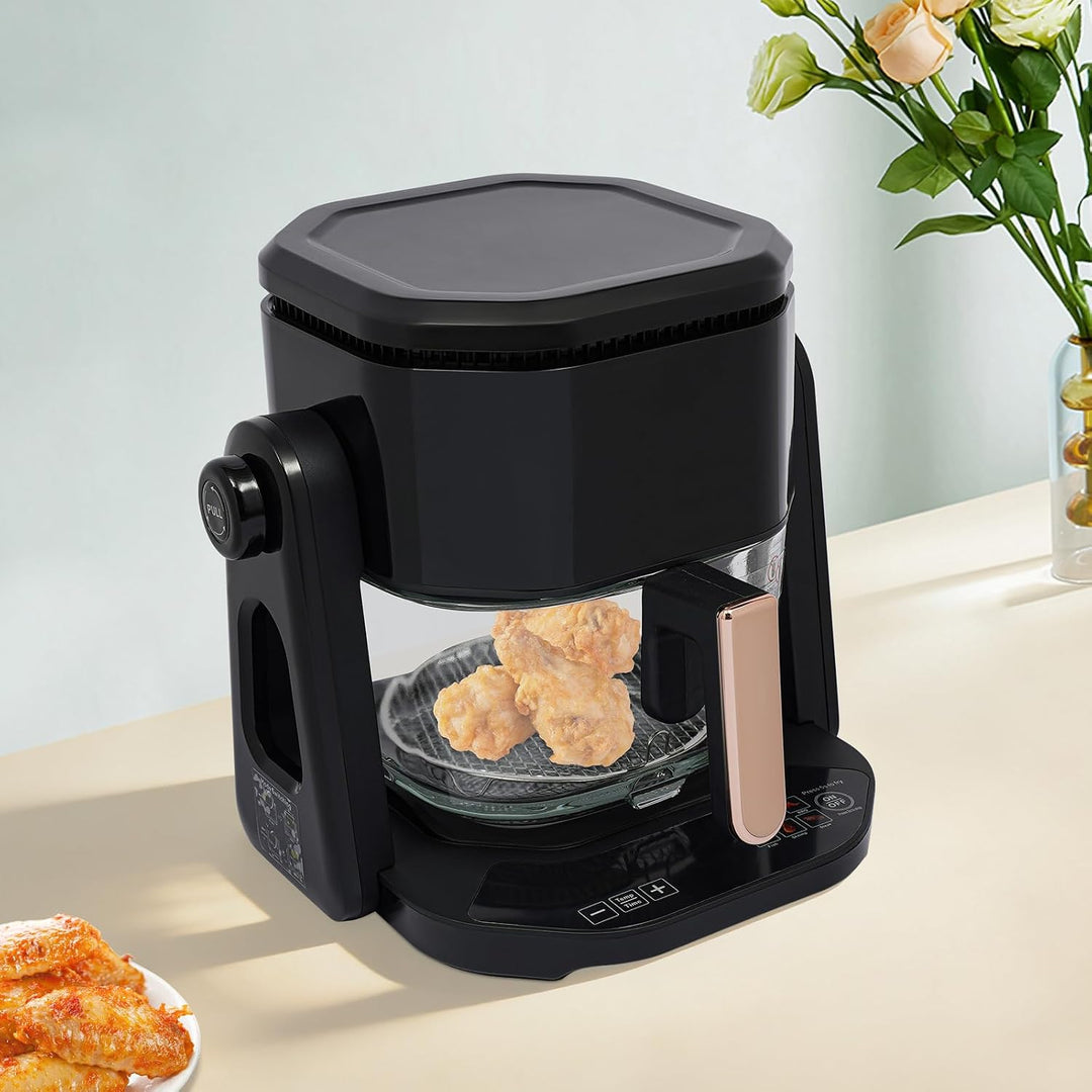 Heissluftfritteuse 4,5L LCD sehr leise spülmaschinenfest | zu Hause in Restaurants, Schulen, Kantine