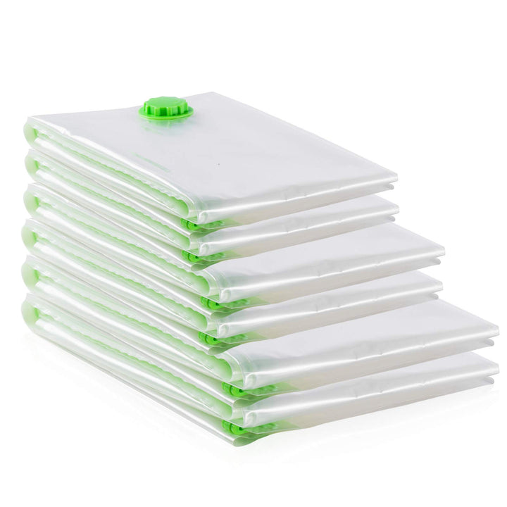 Opaza Vacuum Storage Bags, 6 Pack (2 Jumbo-130x100 cm + 2 Large-110x80 cm + 2 Medium-80x60cm) Airtig