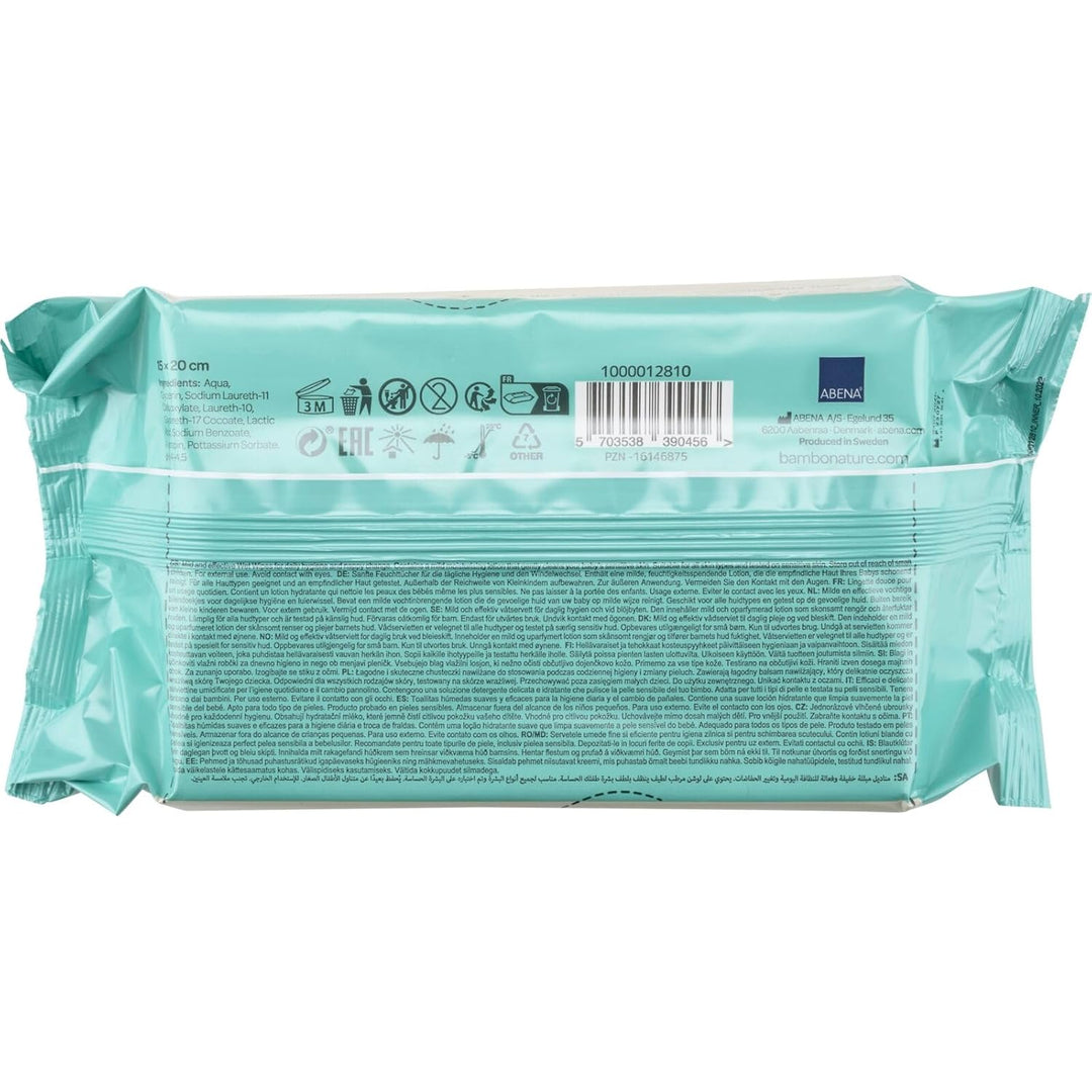 Bambo Nature Baby-Feuchttücher - 960 Tücher - 12er Vorratspack | Feuchtigkeitsspendende sanfte Tüche