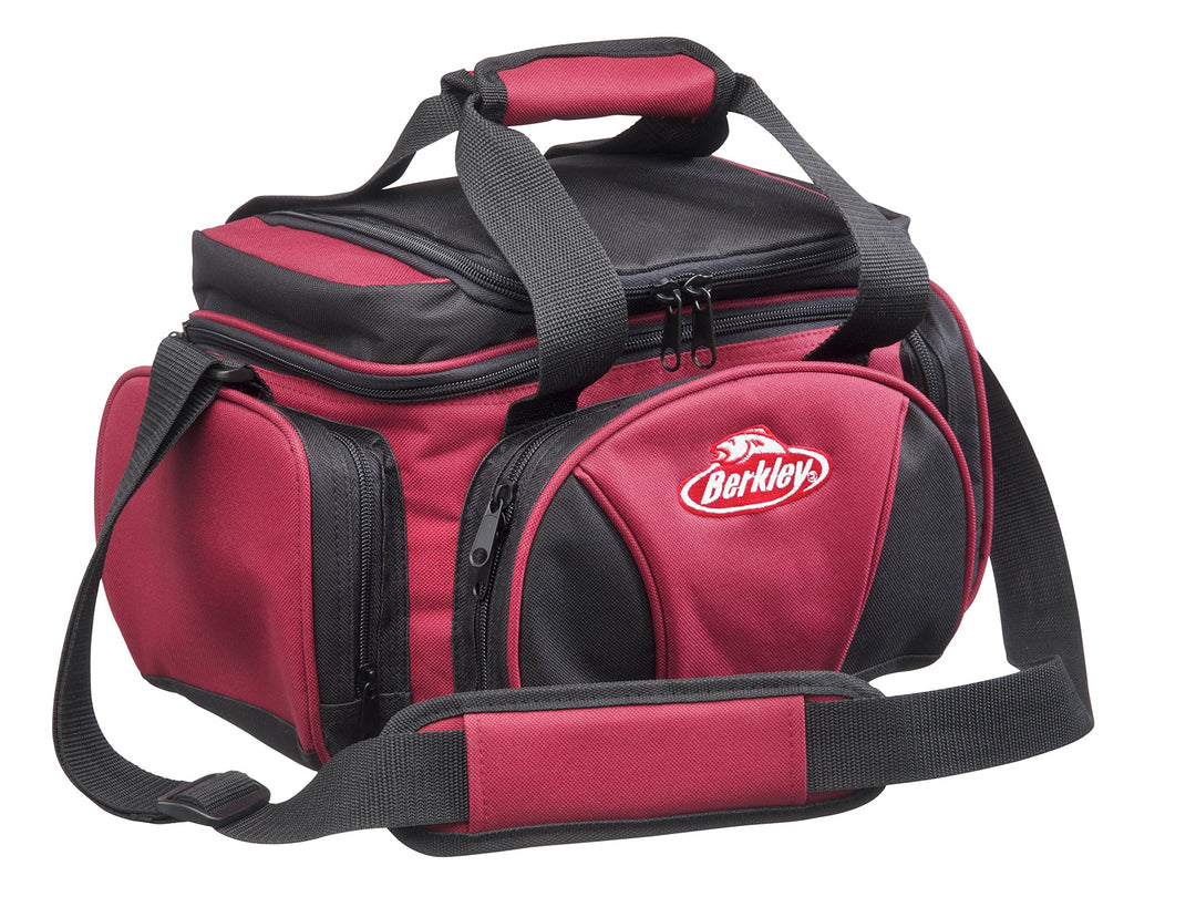 Berkley System Angeltasche/Tackletaschen – inklusive Köderboxen L Black/Red, L Black/Red
