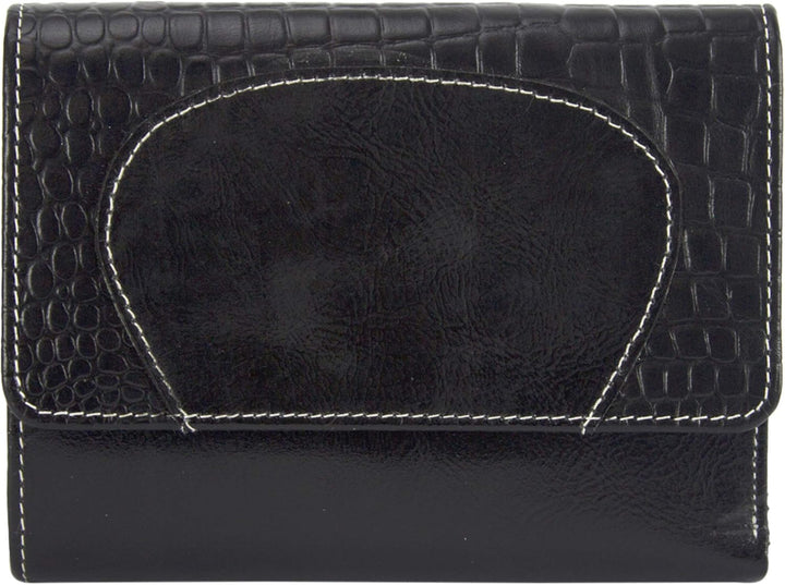 Sunsa Geldbörse. Damen Geldbeutel. Leder Portemonnaie mit RFID Schutz. Mittlere gross Brieftasche mi