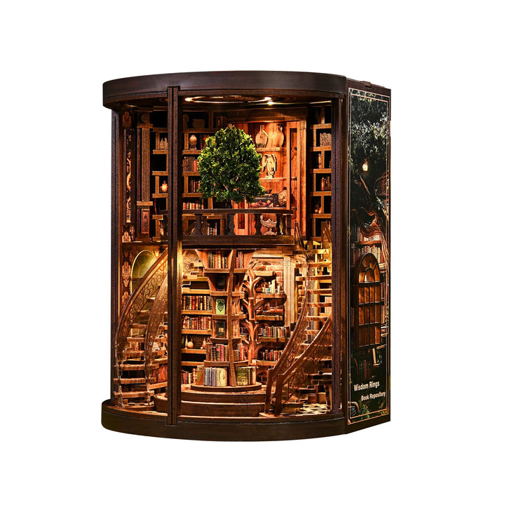 Book Nook Kit, DIY Miniatur Haus Puppenhaus Bausatz Bücherregal Deko für Jugendliche und Erwachsene（