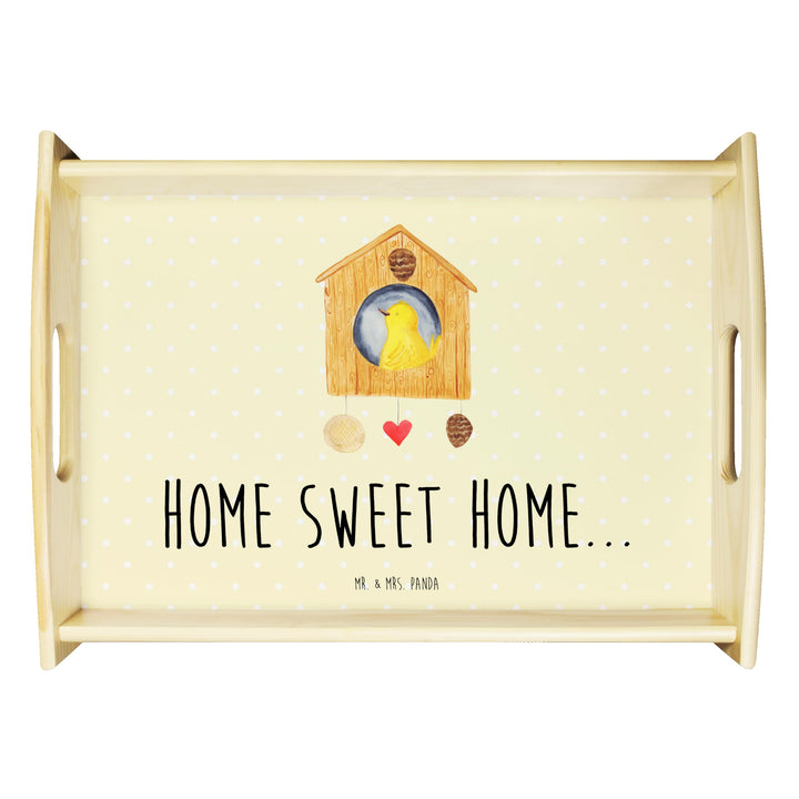 Mr. & Mrs. Panda Tablett Vogelhaus Home - Geschenk, Holz, Umzug, Sweet, zum servieren, Vogel, Lustig