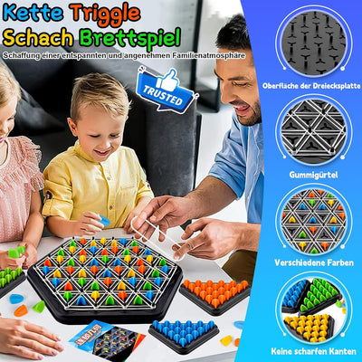 Triggle Game, Triggle-Spiel, lustiges Triggles-Spiel GummibäNder, Triggle, Kettendreieck Schachspiel