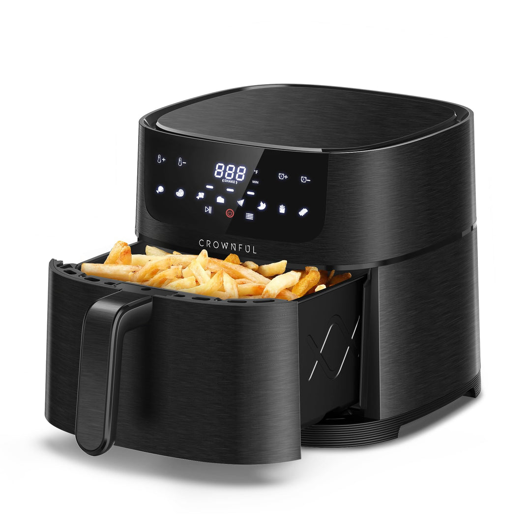 CROWNFUL Luftfritteuse 6.5L, 7QT Heissluftfriteuse elektrische 12 in 1 Öllose Herd , Heissluft Fritt