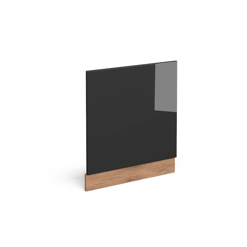 Vicco Frontblende R-Line, Anthrazit Hochglanz/Goldkraft Eiche, 60 cm ohne Arbeitsplatte Anthrazit Ho