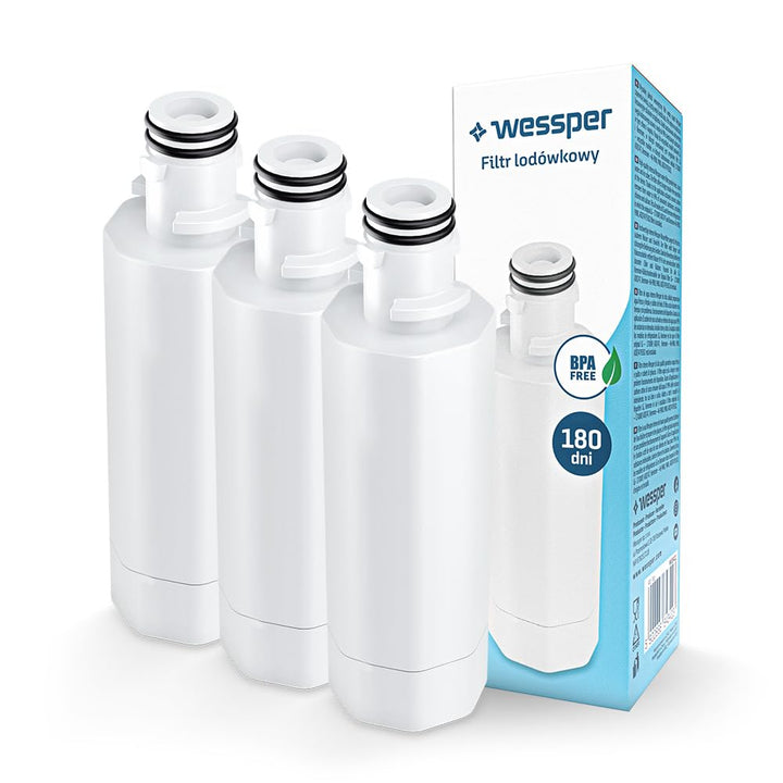 Wessper Wasserfilter Kühlschrank 3 Stück Ersatz für LG LT1000P, ADQ747, Kenmore 46-9980, Kompatibel