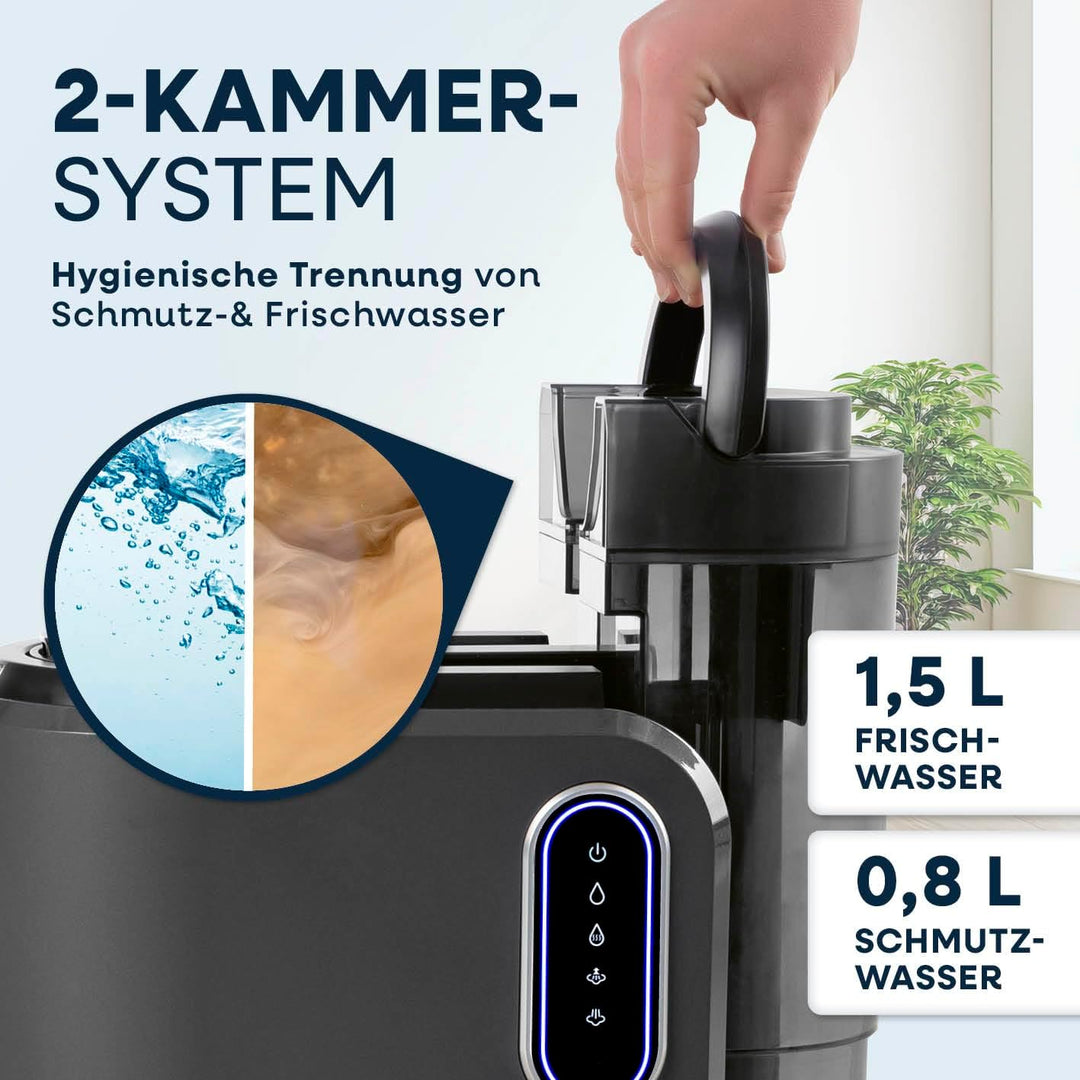 CLEANmaxx Polster- & Teppichreiniger Pro Steam | 3in1: Polsterreiniger, Spot Cleaner, Waschsauger |