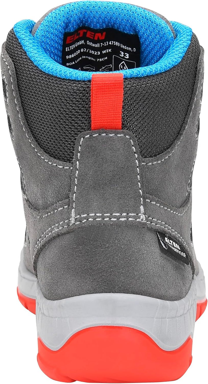 ELTEN Kinderschuhe Outdoor Maddox Kids BOA Grey-red Mid für Mädchen und Jungen 30 EU Grau, 30 EU Gra