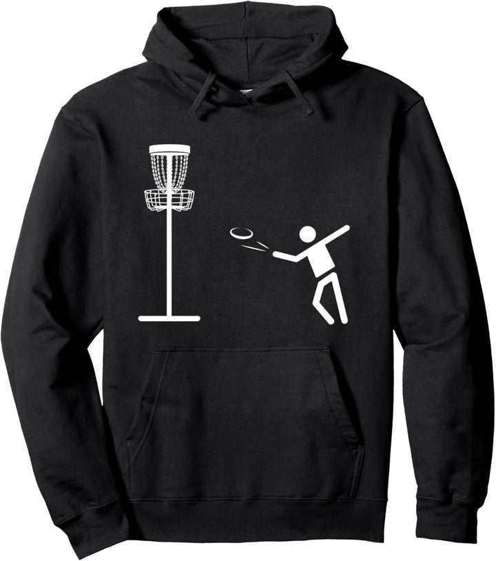 Disc Golf Funny Cool Stick Figure Team Player Pullover Hoodie