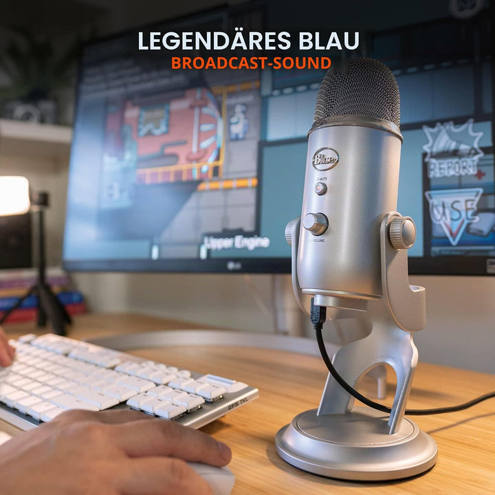 Blue Microphones Yeti Professionelles USB-Mikrofon für Aufnahmen, Streaming, Podcasting, Broadcastin