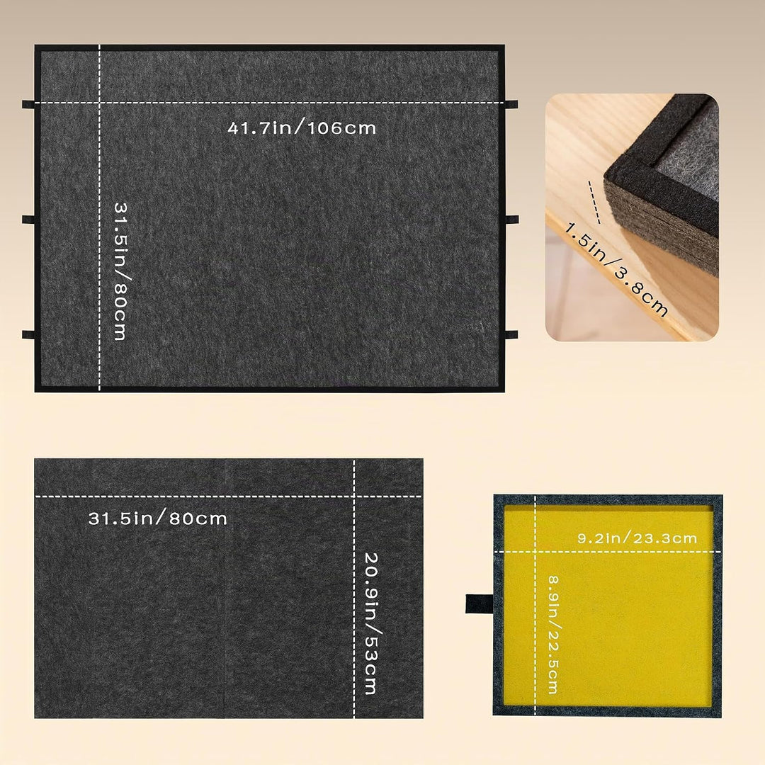 Tektalk klappbarer Puzzletisch mit Abdeckung, 3-Kippwinkel-Puzzleplateau, leichtes tragbares Filzpuz