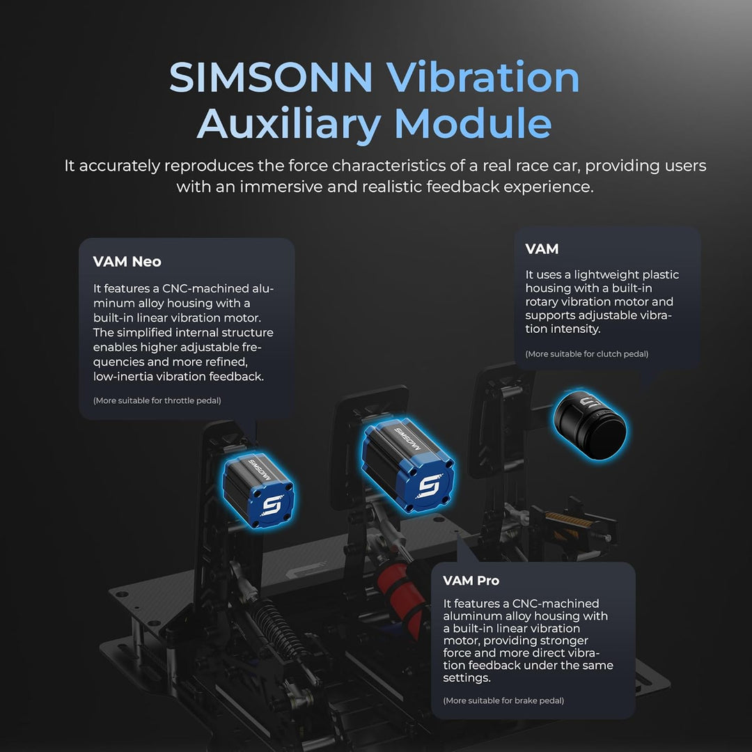 SIMSONN PRO X Ultra Hydraulische Sim-Racing-Pedale für PC, Professionelle Lastzelle Rennsimulator Pe