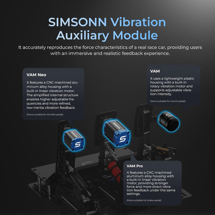 SIMSONN PRO X Ultra Hydraulische Sim-Racing-Pedale für PC, Professionelle Lastzelle Rennsimulator Pe