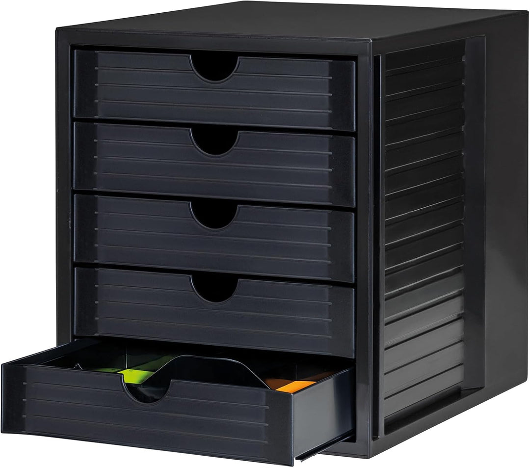 HAN Schubladenbox SYSTEMBOX KARMA mind. 80% Recycling-Kunststoff mit 5 geschlossenen Schubladen, Sch