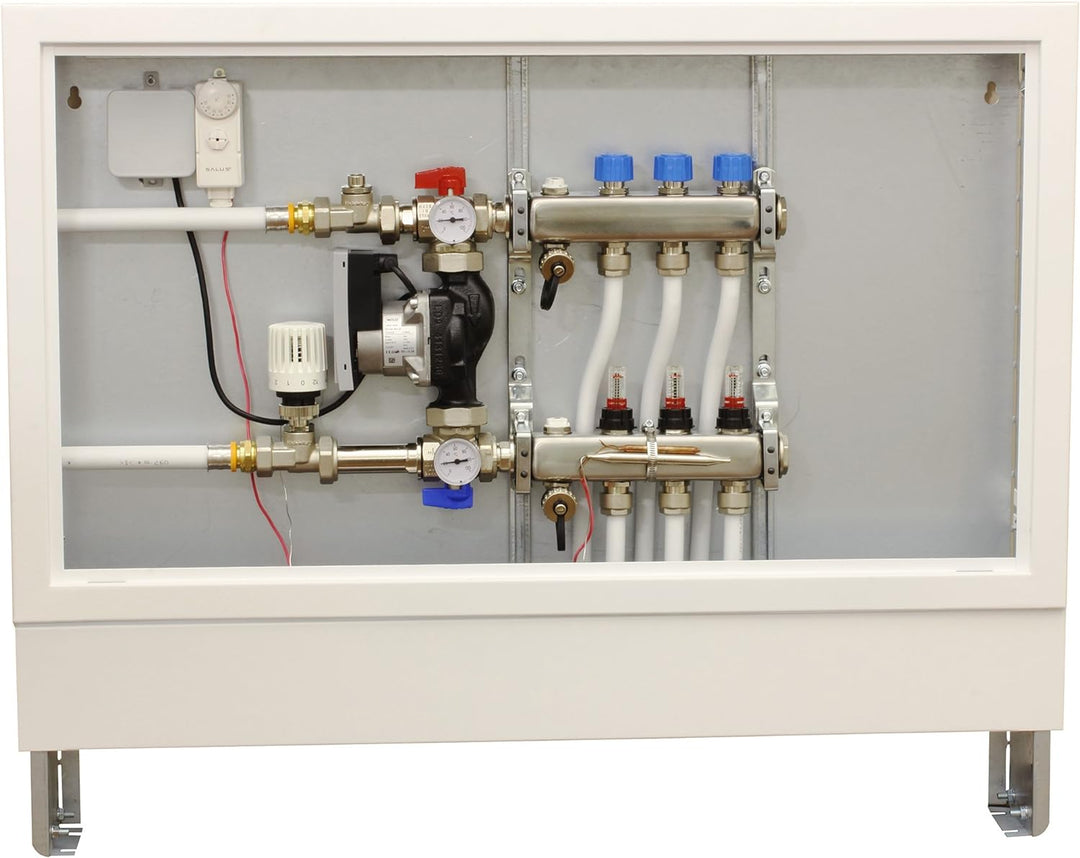 Verteilerschrank Unterputz bis max. 2 Heizkreise zur Selbstmontage für Fussbodenheizung