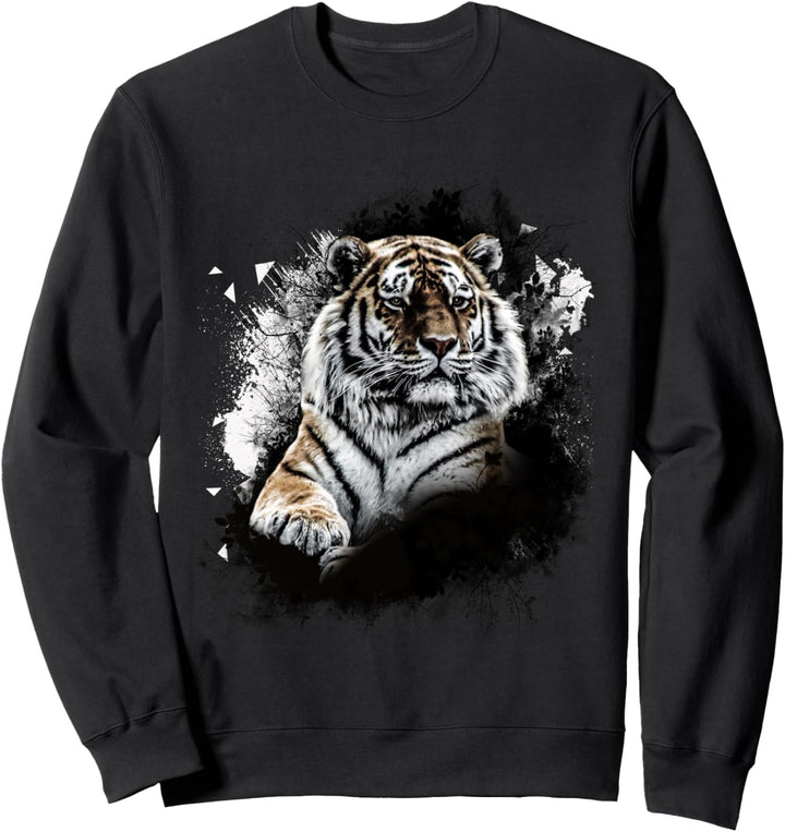 Realistischer Tiger Tier Geburtstag Geschenk Sweatshirt