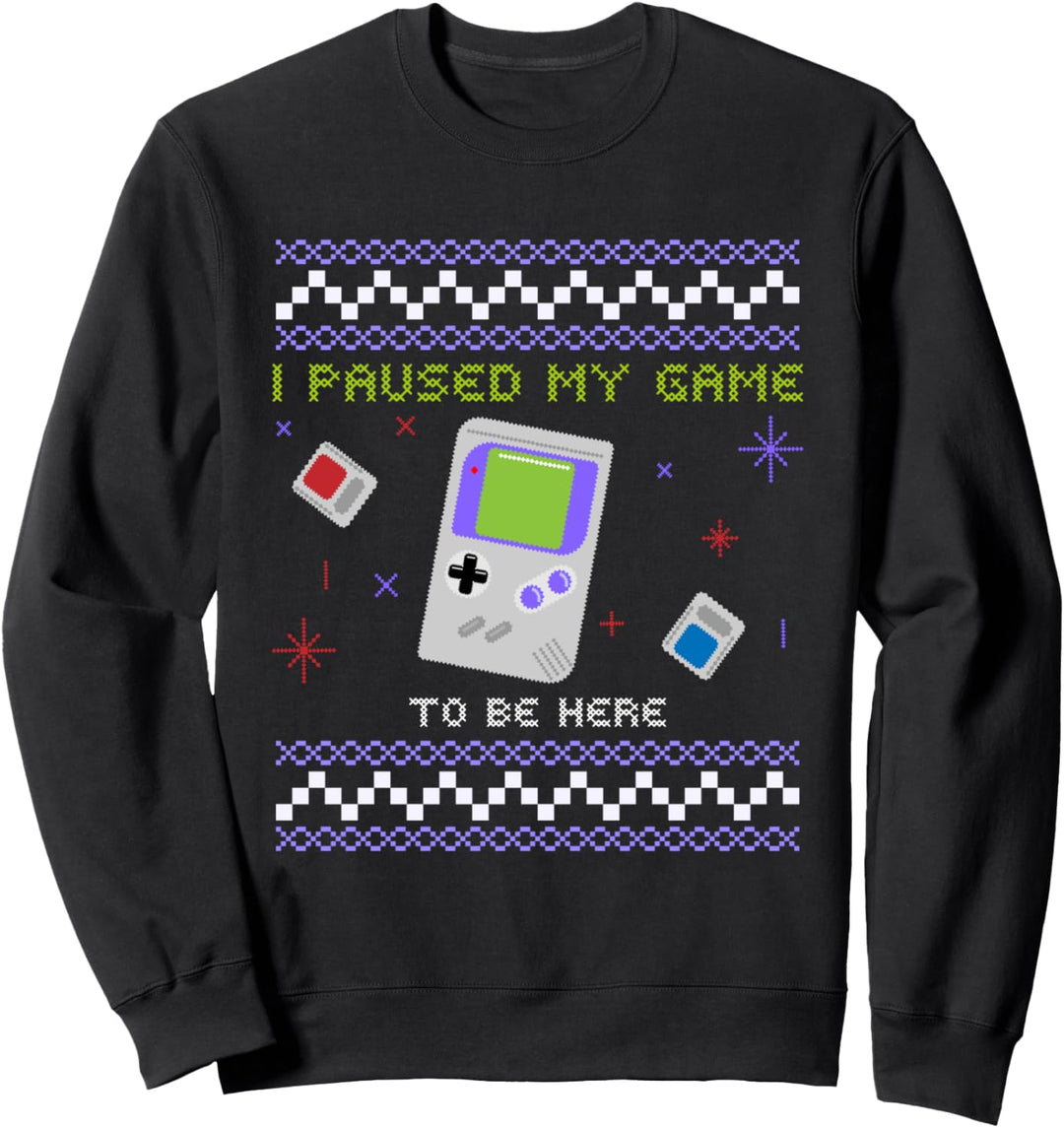 Paused My Game Weihnachten Ugly Christmas Sweatshirt