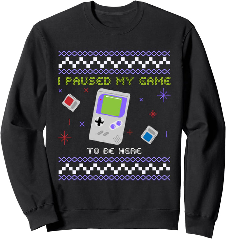 Paused My Game Weihnachten Ugly Christmas Sweatshirt