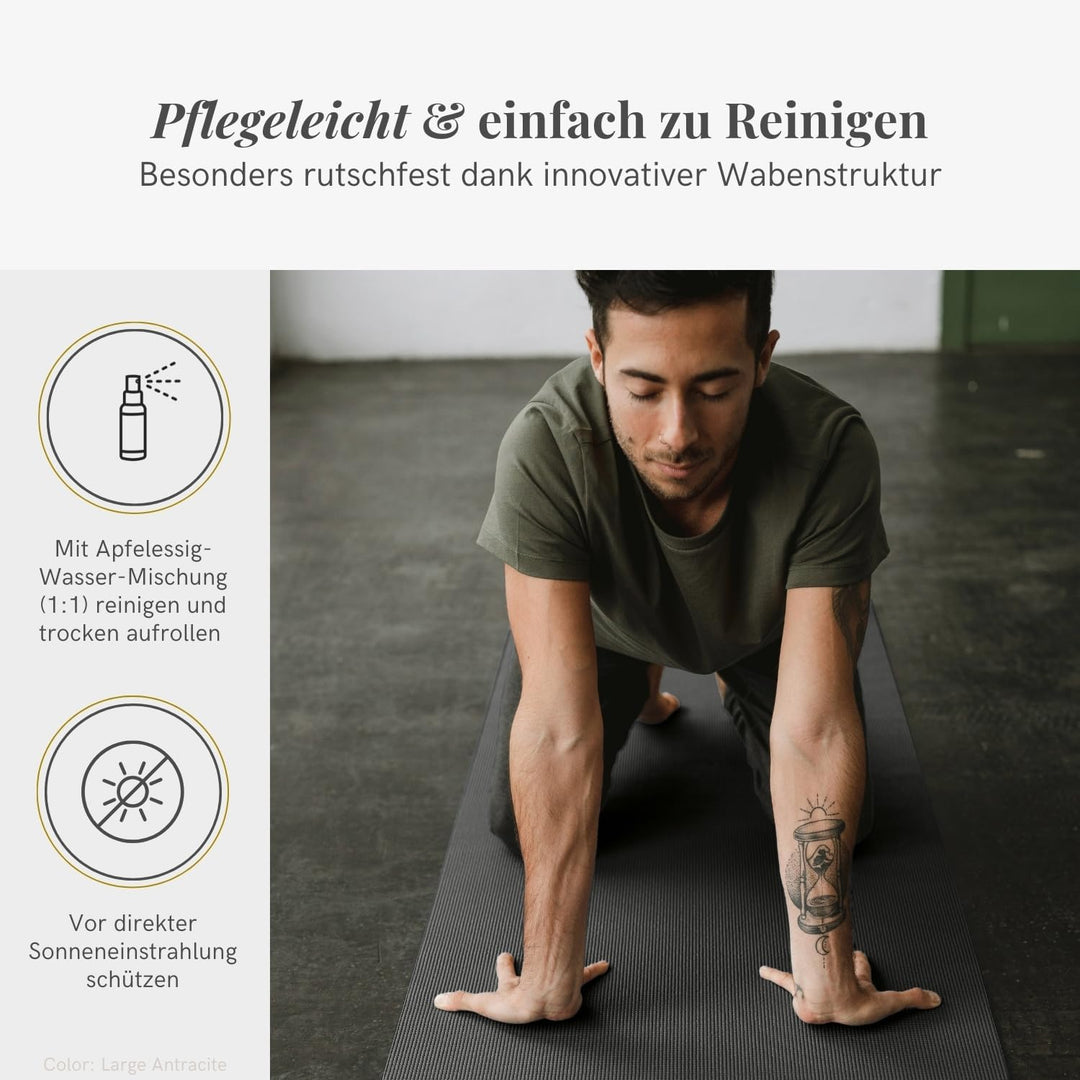 Lotuscrafts Yogamatte Mudra Studio XL [5mm Dicke] - Hautfreundlich & Schadstoffgeprüft - für Anfänge