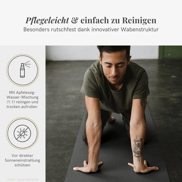 Lotuscrafts Yogamatte Mudra Studio XL [5mm Dicke] - Hautfreundlich & Schadstoffgeprüft - für Anfänge