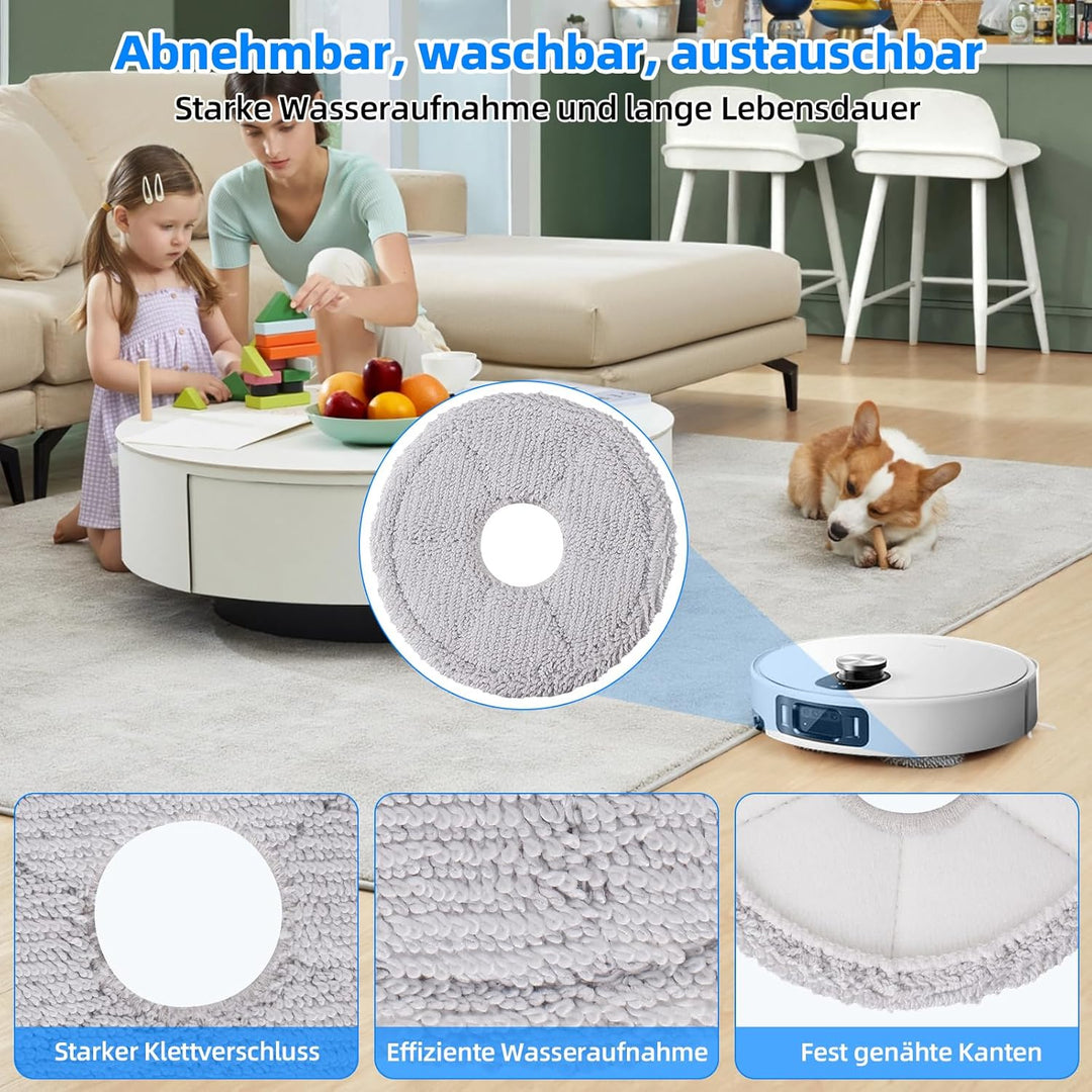 TriCut-Bürste 5 Pro Zubehör | 24 Stück Ersatzteile für XIAOMI Robot Vacuum 5 Pro / 5 Saugroboter, 6