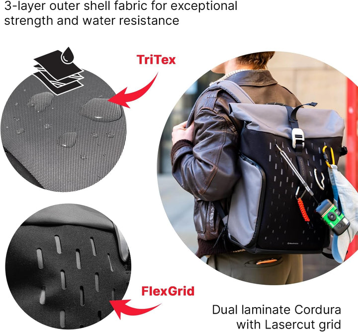 Manfrotto Uncover Kamerarucksack 24L, erweiterbarer Rolltop | wasserdichter Fotorucksack für Reise &amp;