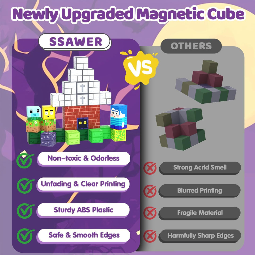 Magnetische Bausteine Bauspielzeug 150 Pcs Magnetbausteine für Kinder Montessori Kreative Spielzeug
