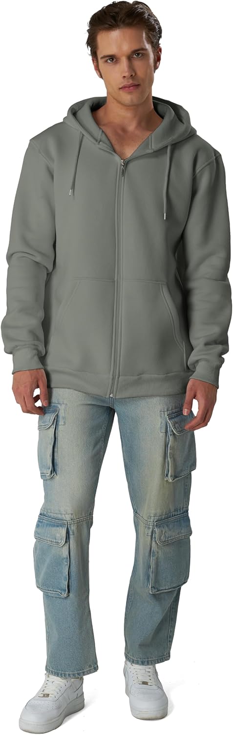 Smith & Solo Herren Kapuzenpullover – Kapuzenjacke reissverschluss, Sweatshirt Pullover Langarm – Sl
