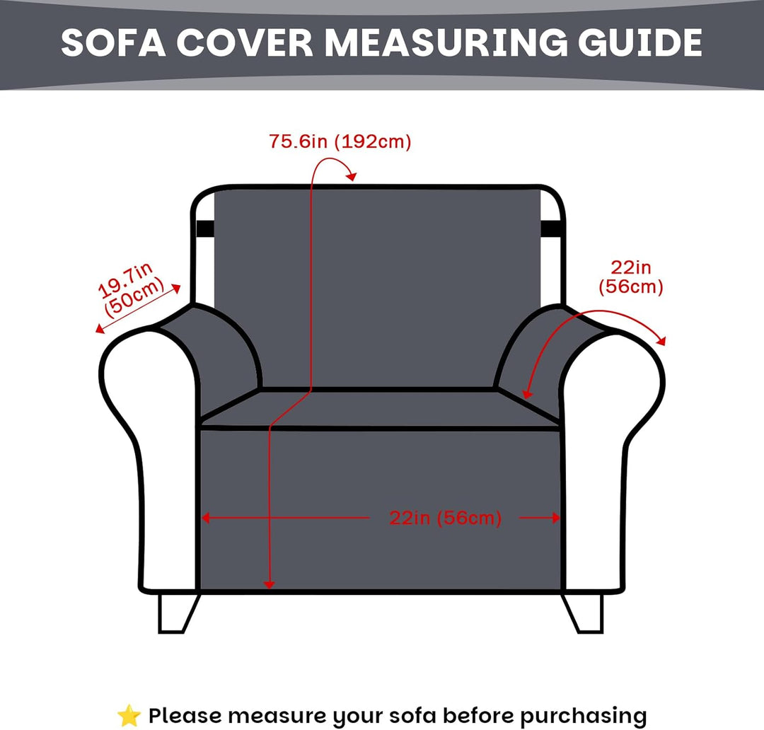 TAOCOCO Sofa Überzug, Sofabezug Wasserdicht Mit Gummiband，Wohnzimmer Anti-Rutsch Gepolsterter Sofasc
