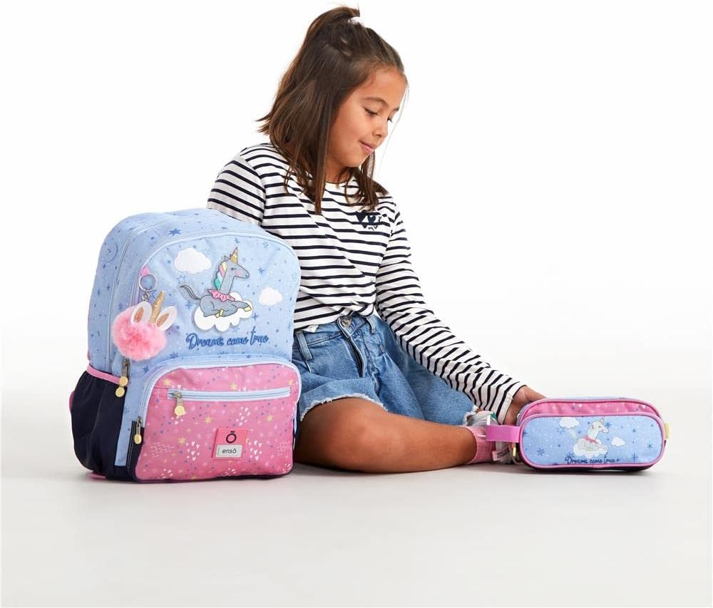 Enso Dreams Come True Schulrucksack mit zwei Fächern, mehrfarbig, 32 x 44 x 17 cm, Polyester doppelt