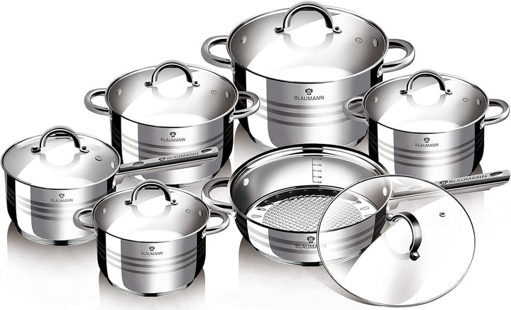 Blaumann Töpfe und Pfannen 12 tlg. Set Jumbo Gourmet Line