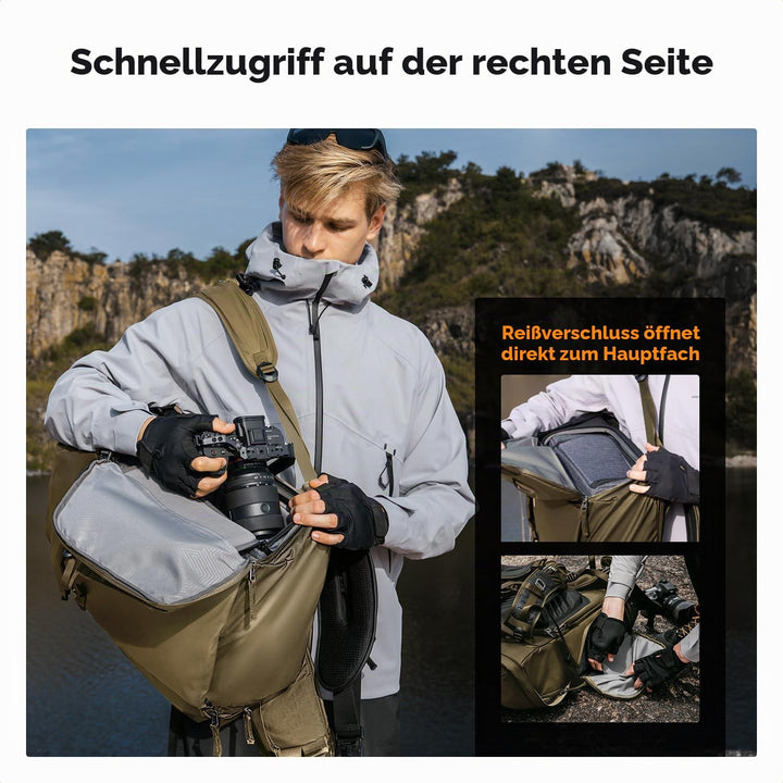 K&amp;F CONCEPT Kamerarucksack 30L, Professionelle Grosse Fotorucksack, Camera Backpack Wasserdicht, Rei