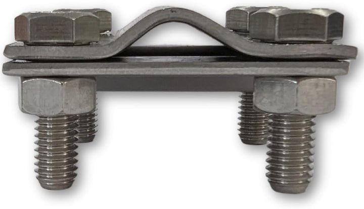 10 X Kreuzverbinder V4A | für Erdungsband bis 30 mm und Rundleiter bis Ø 10 mm | Schrauben M8