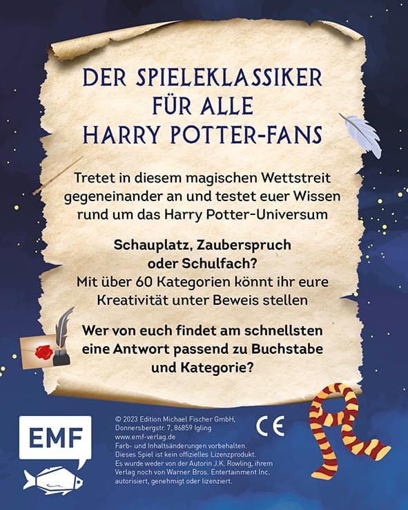 Kartenspiel: Stadt, Land, ... Das inoffizielle Spiel für Harry Potter-Fans mit 128 Karten: Der Spiel