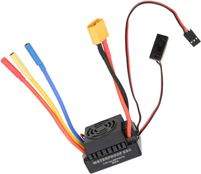 60A RC ESC, Wasserdichter Bürstenloser ESC-Elektrodrehzahlregler für SCX10 1/10 RC-Automodell(XT60)